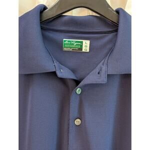 Ben Hogan Performance Polo Men's L Navy/Blue 3-Button Short Sleeve Golf Shirt
